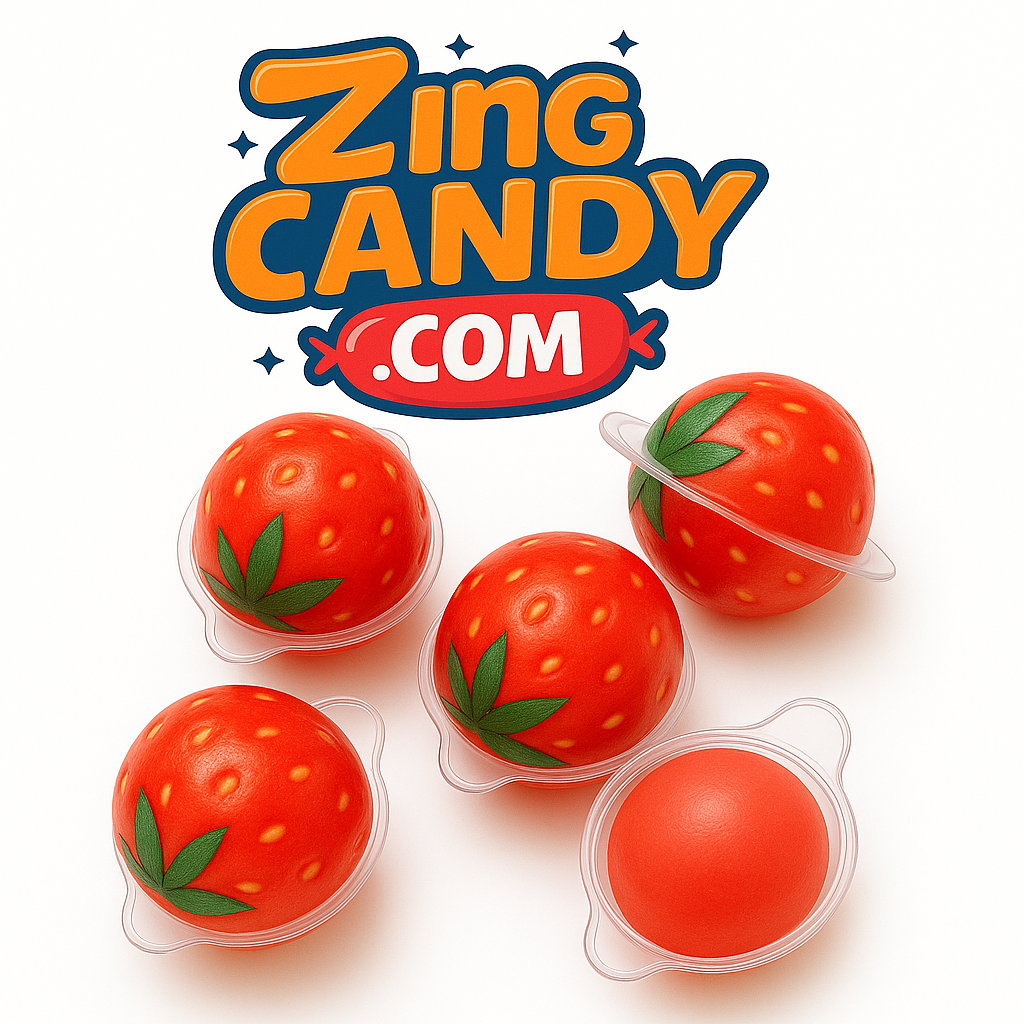 Mini Strawberry Gummy Splash Balls (8-Pack)