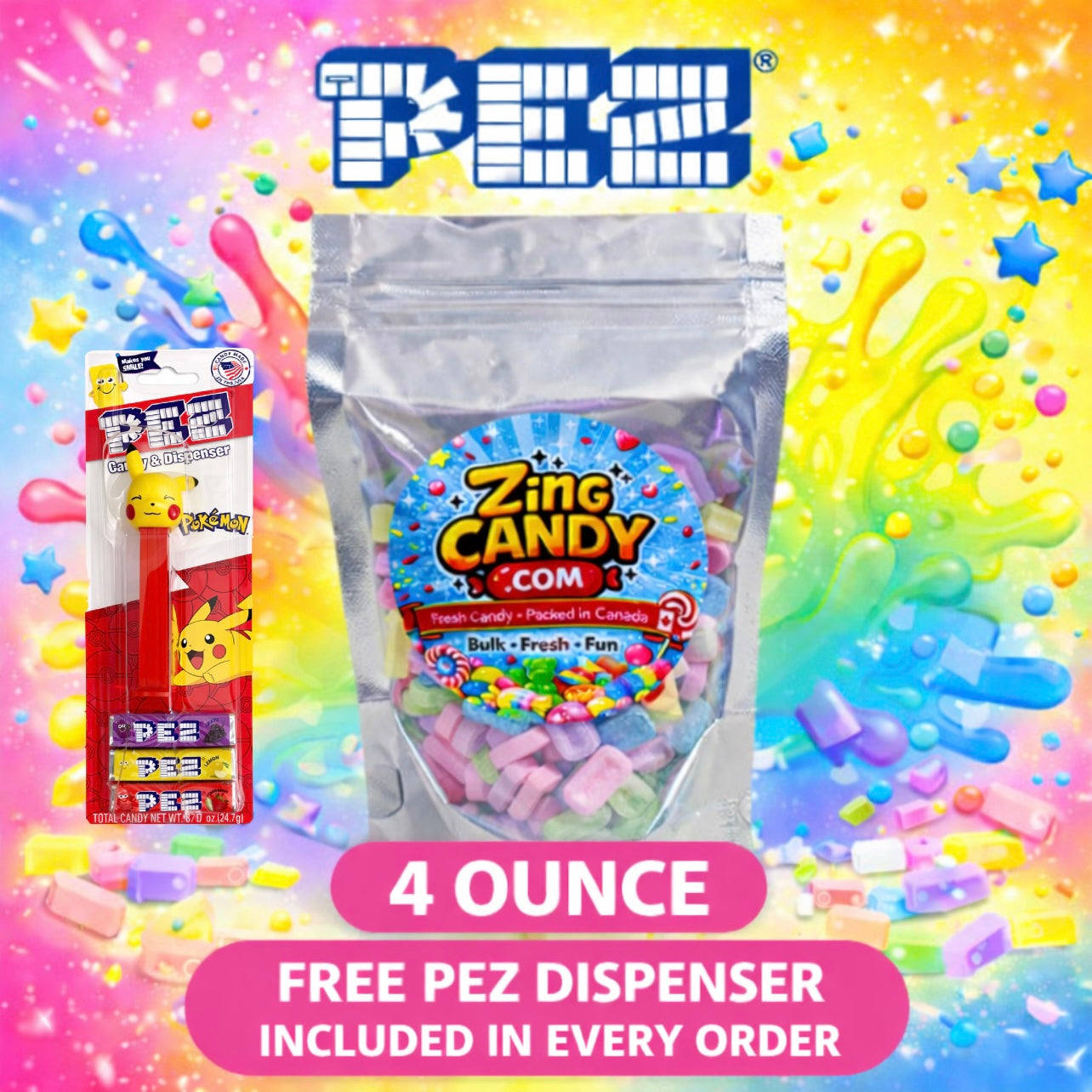 Rainbow PEZ Mix – 4 oz Starter Size