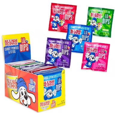 Slush Puppie – Lil Dips (5 Flavours) – Sour Dipping Candy | Candy Powder & Lollipop Stick
