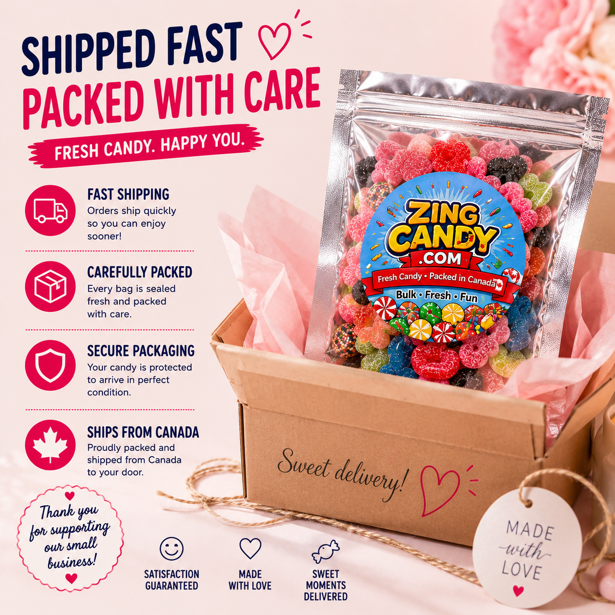 Swedish Sour Candy Mix 1 LB – Assorted Foamy Gummies | Canada
