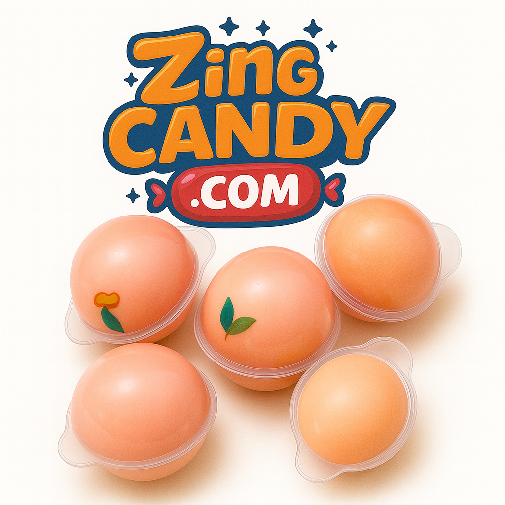 Mini Peach Gummy Splash Balls (8-Pack)