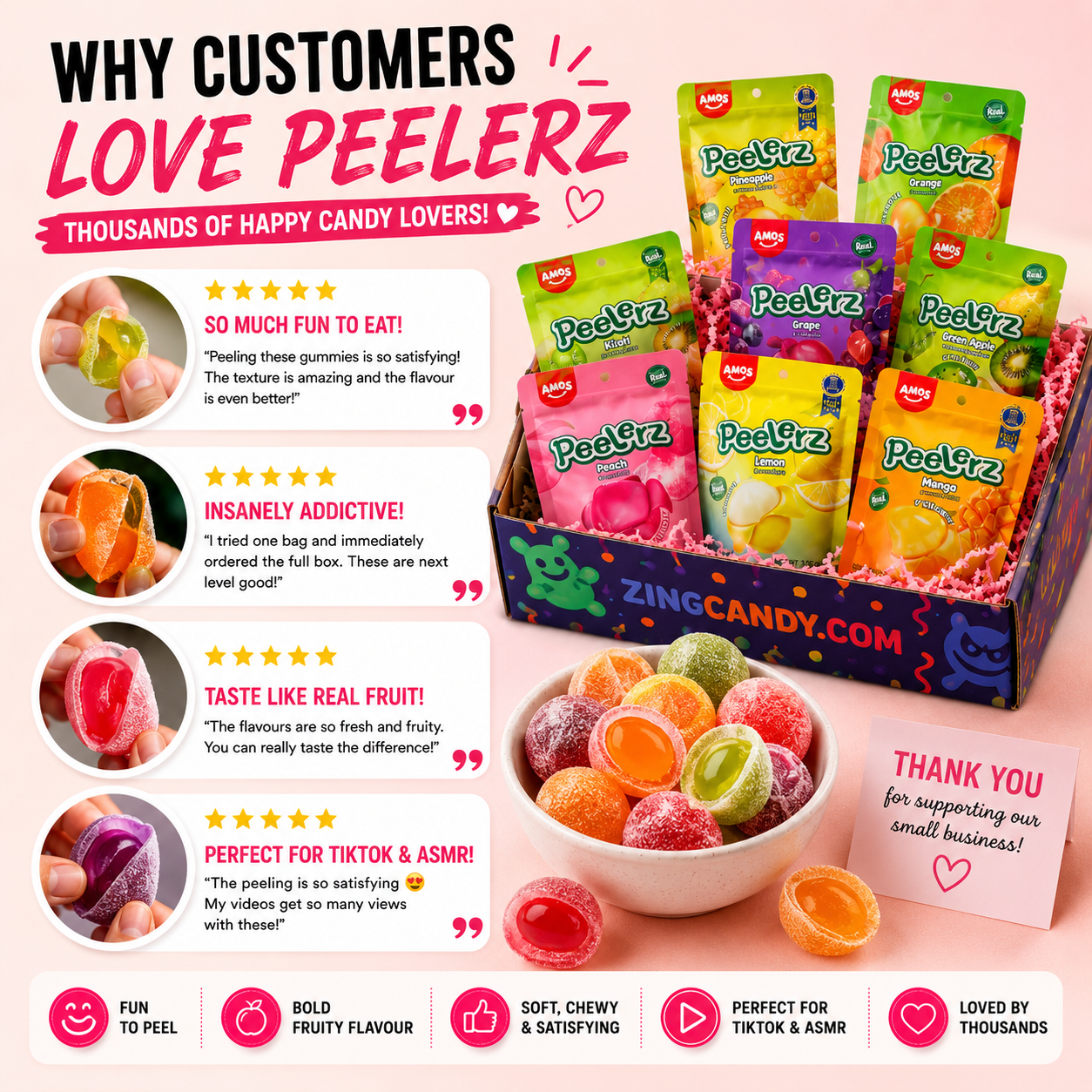 Peelerz Ultimate Fruit Box 8 Flavours – Viral Peelable Gummy | Canada