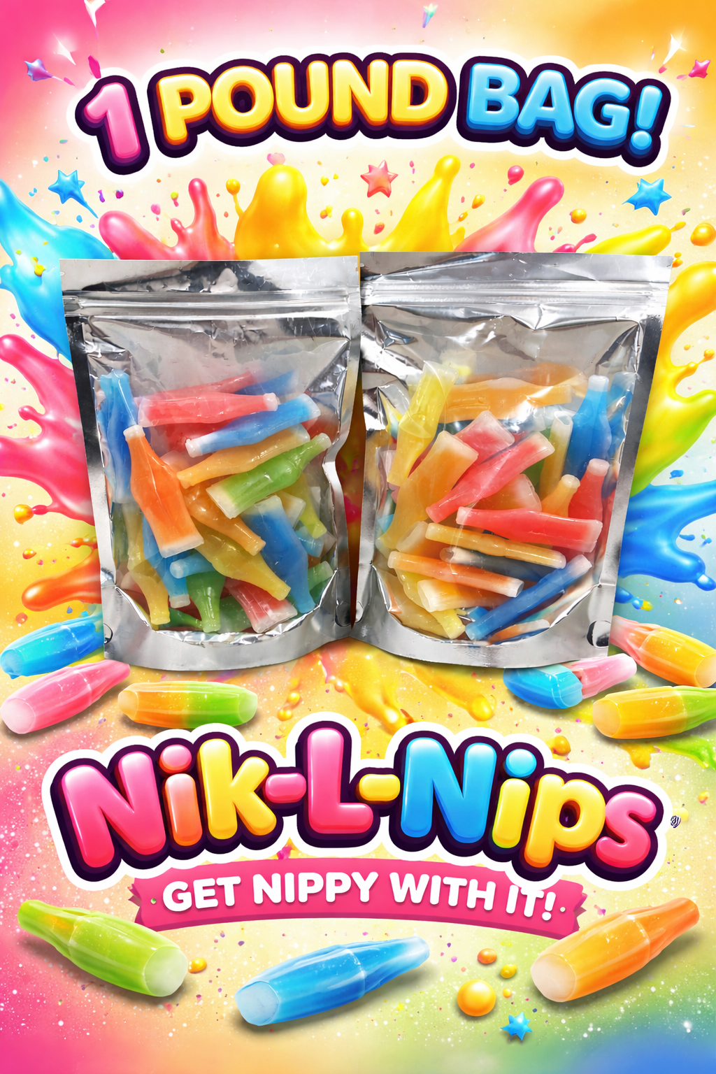 Nik-L-Nip Wax Bottles Bulk Candy – 1 lb Retro Candy (Canada)