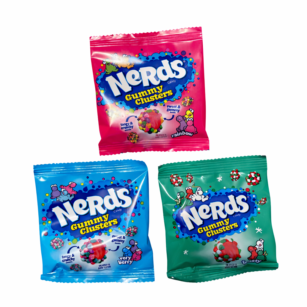Nerds Gummy Cluster – Sweet & Crunchy Gummy Candy | Fruity Nerds Rainbow Bites