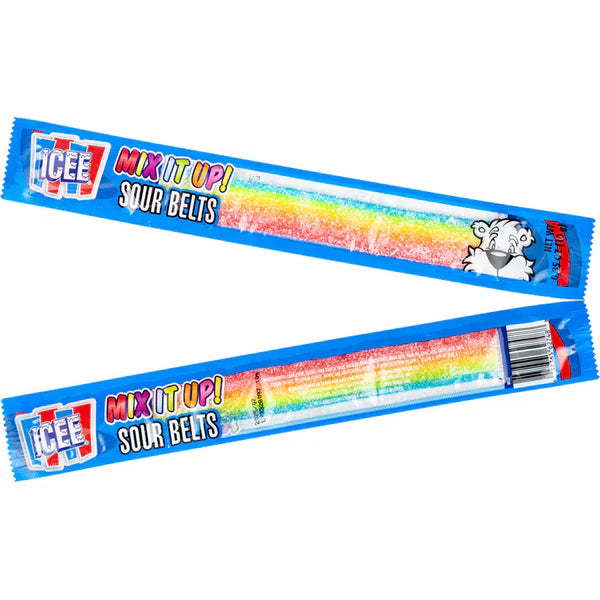 Icee “Mix It Up” Sour Belt Bag – 1 pc | Chewy Fruity Sour Candy Belts
