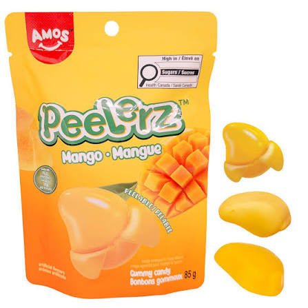 Amos Peelerz Mango – Soft Mango Gummy Strips | Realistic Peelable Fruit Candy