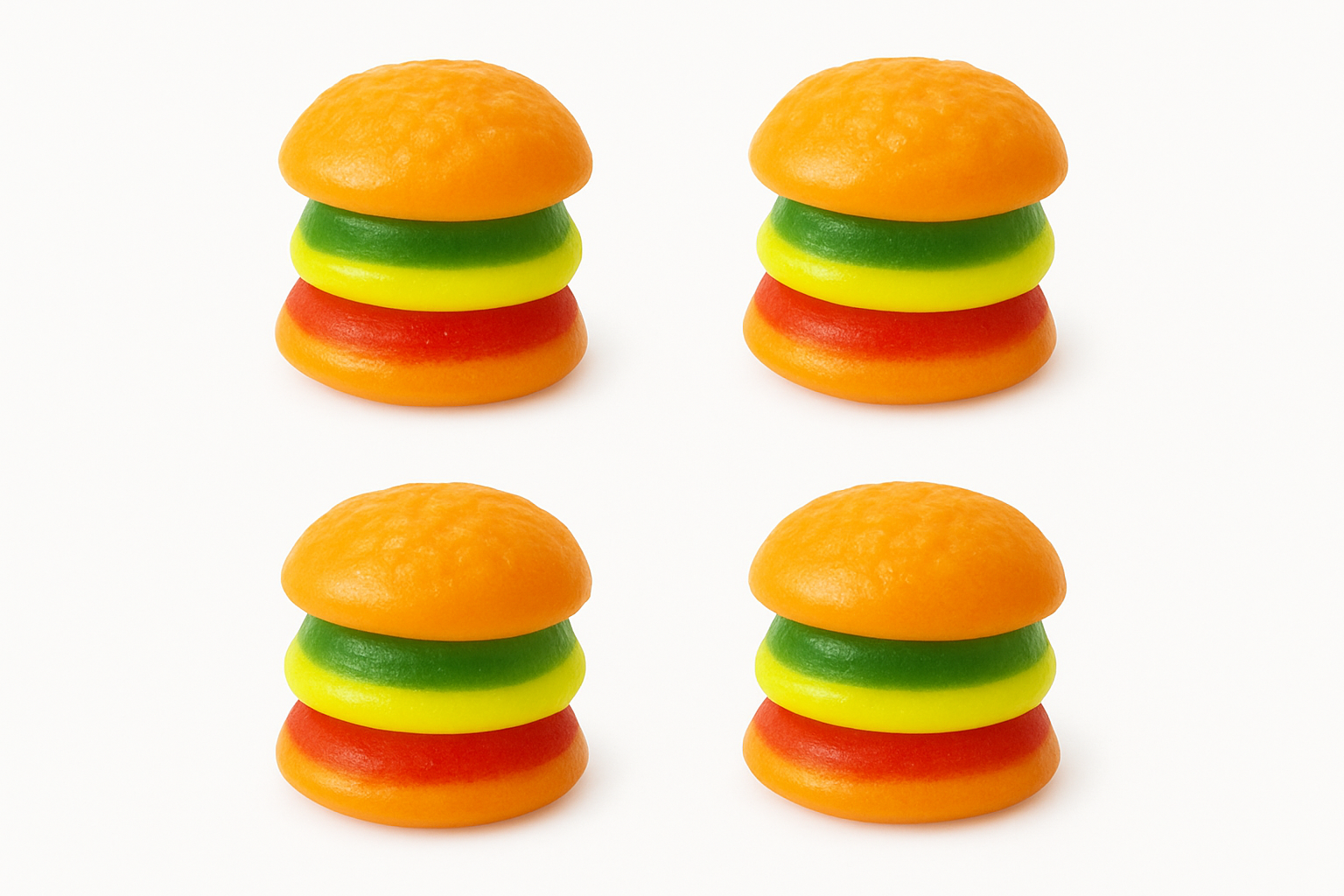 eFrutti Mini Burger 4-Pack – Fruity Novelty Gummy Candy | Canada