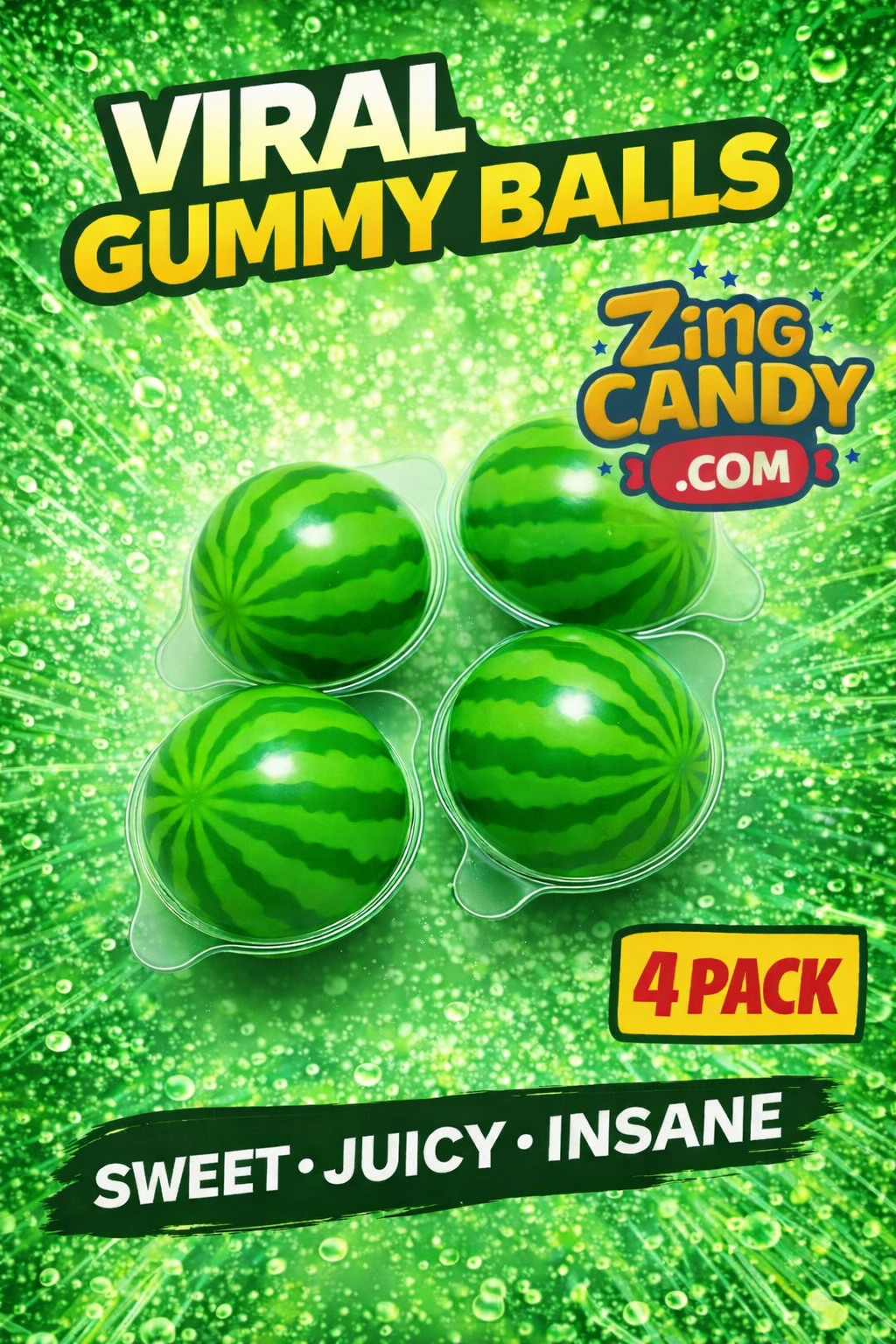 Mini Gummy Splash Balls (4-Pack)