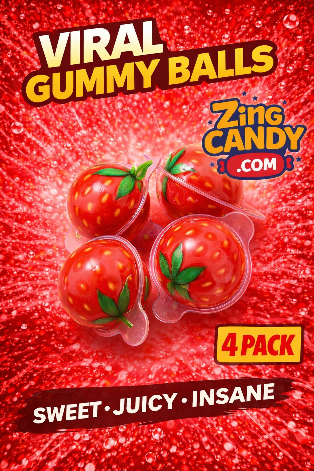 Mini Gummy Splash Balls (4-Pack)
