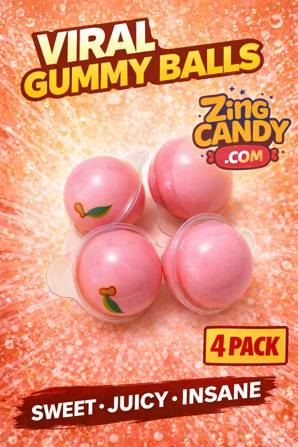 Mini Gummy Splash Balls (4-Pack)