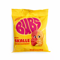 BUBS Sour Skalle Lemon Raspberry Candy (5.5 oz Bag)