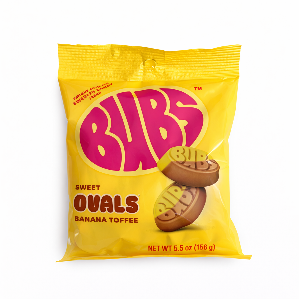 BUBS Sweet Ovals Banana Toffee Candy (5.5 oz Bag)