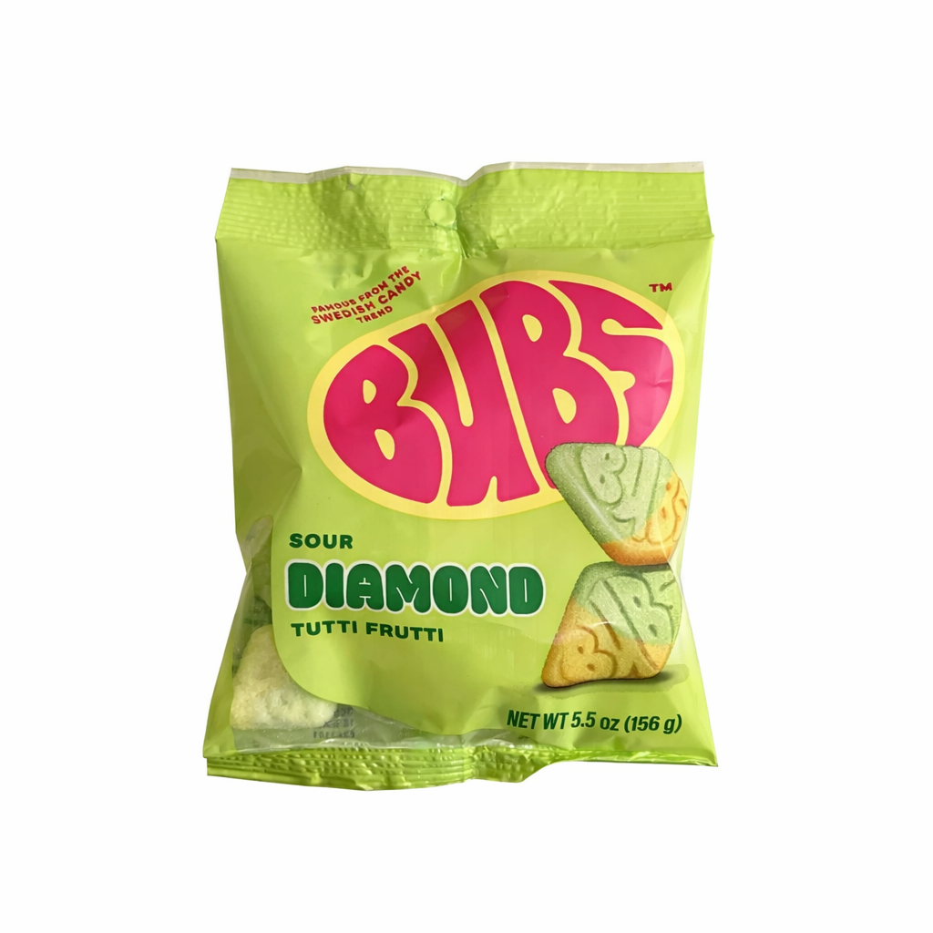 BUBS Sour Diamond Tutti Frutti Candy (5.5 oz Bag)