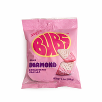 BUBS Sour Diamond Strawberry Vanilla Candy (5.5 oz Bag)