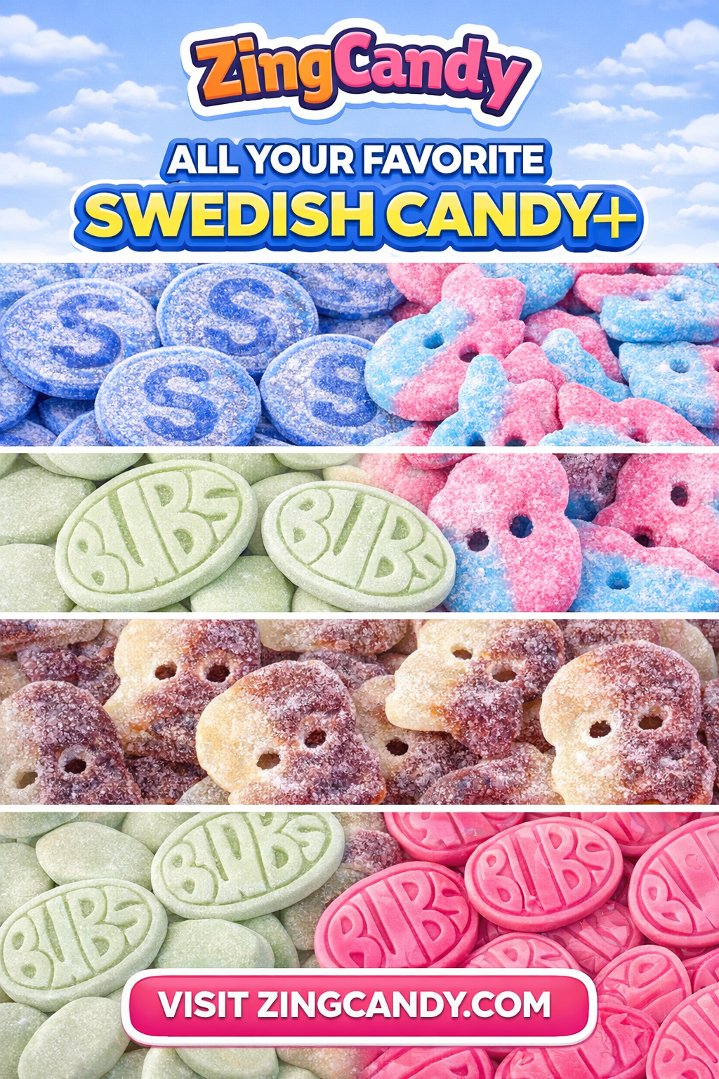 S-Mark Blue Raspberry – 50g Taste Pack (Swedish Candy)