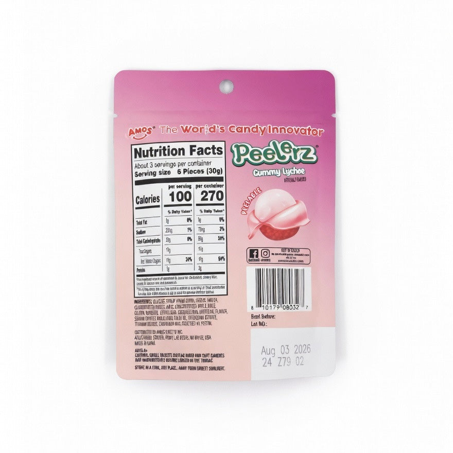 Peelerz Lychee Peelable Gummy 85g – Viral Candy | Canada