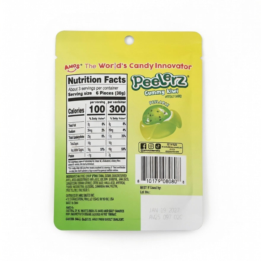 Peelerz Kiwi Peelable Gummy 85g – Viral Candy | Canada