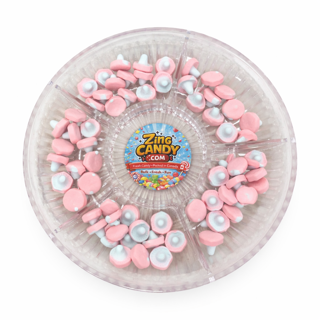 Fizzy Bubblegum Foam Mushrooms 1 LB – Swedish Candy | Canada