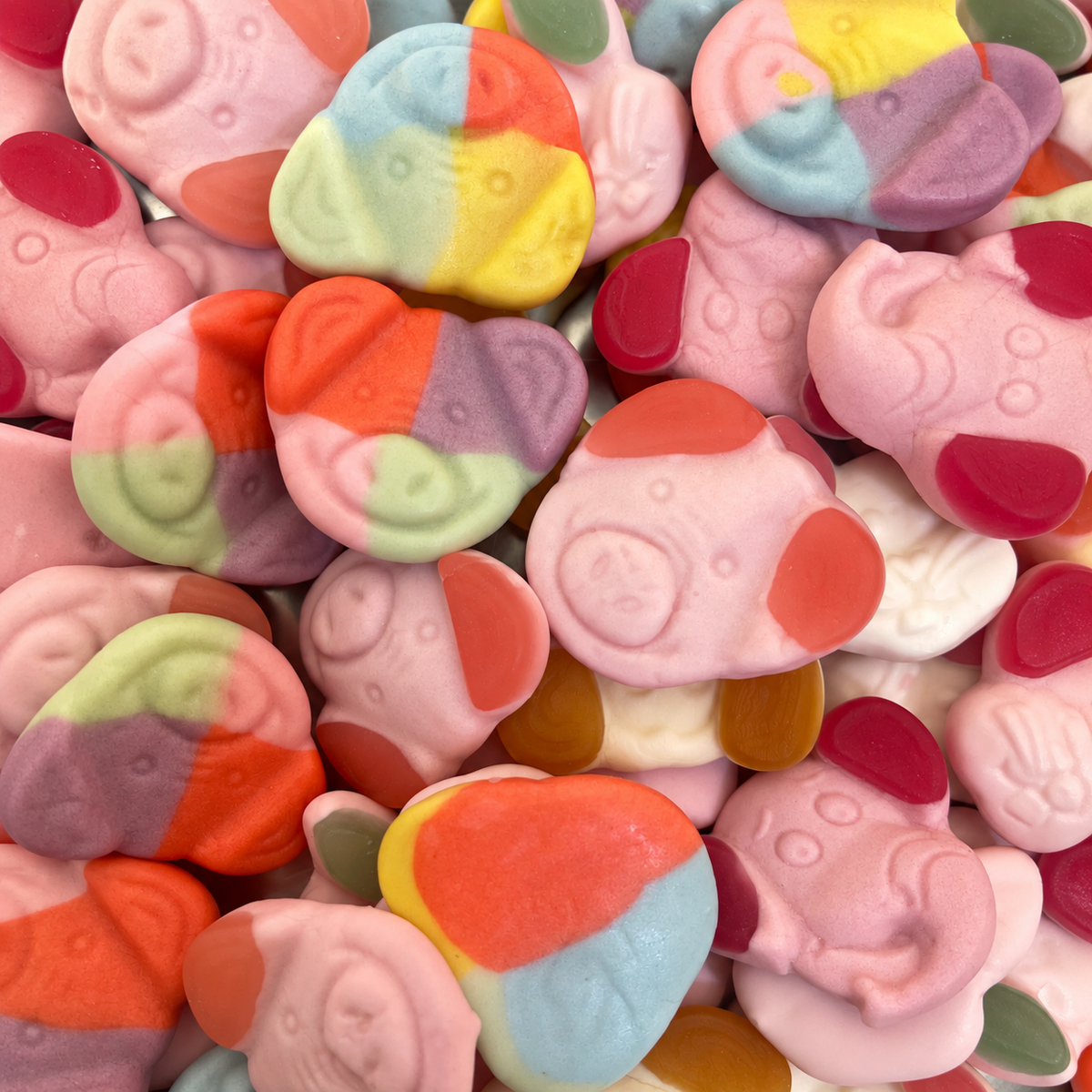 Close-up of European Vegan Candy Mix gummies