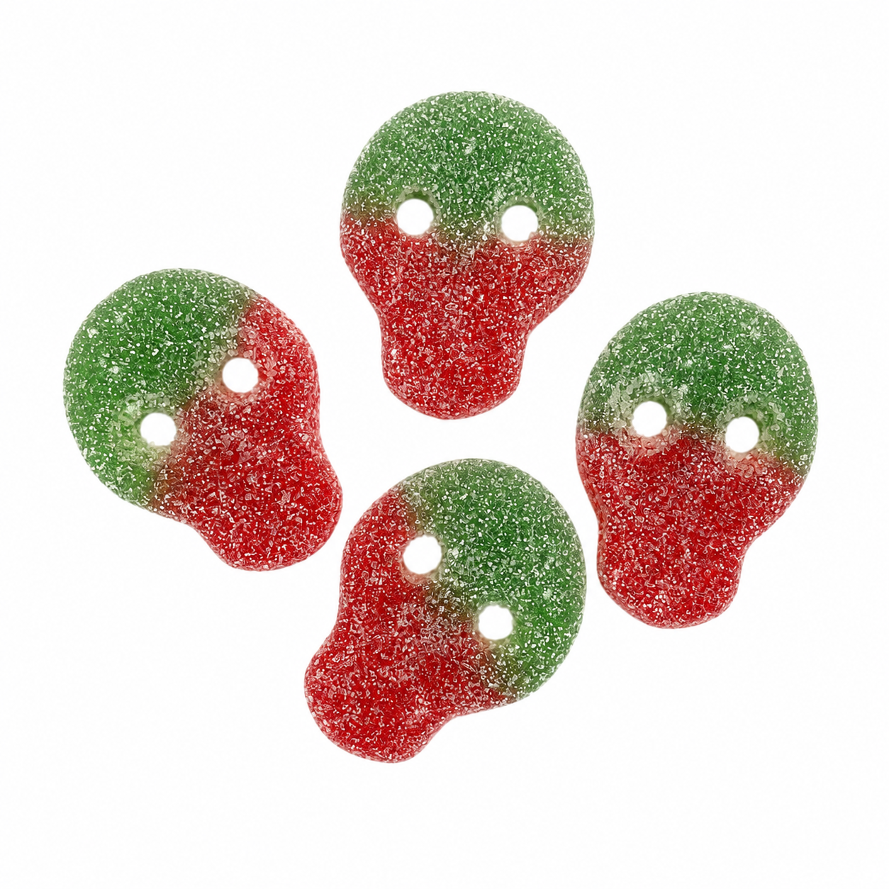 Melon Skull Swedish candy on a white background