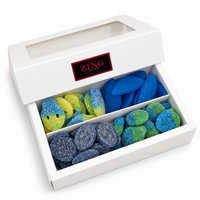 Nordic Blue Sampler open box with four blue-forward Swedish candies