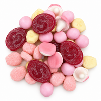 Sour Berry Blush Mix Swedish candy assortment on a white background
