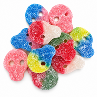 Sura Skallar Mix sour skull candies on a white background