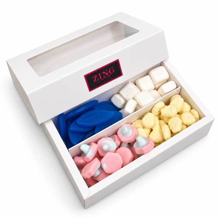 Swedish Candy Sampler gift box with four Swedish candies