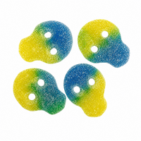 Swedish Sour Skull candy on a white background