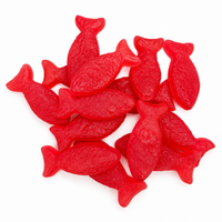 Sweet wild strawberry fish 70 g taster on white background