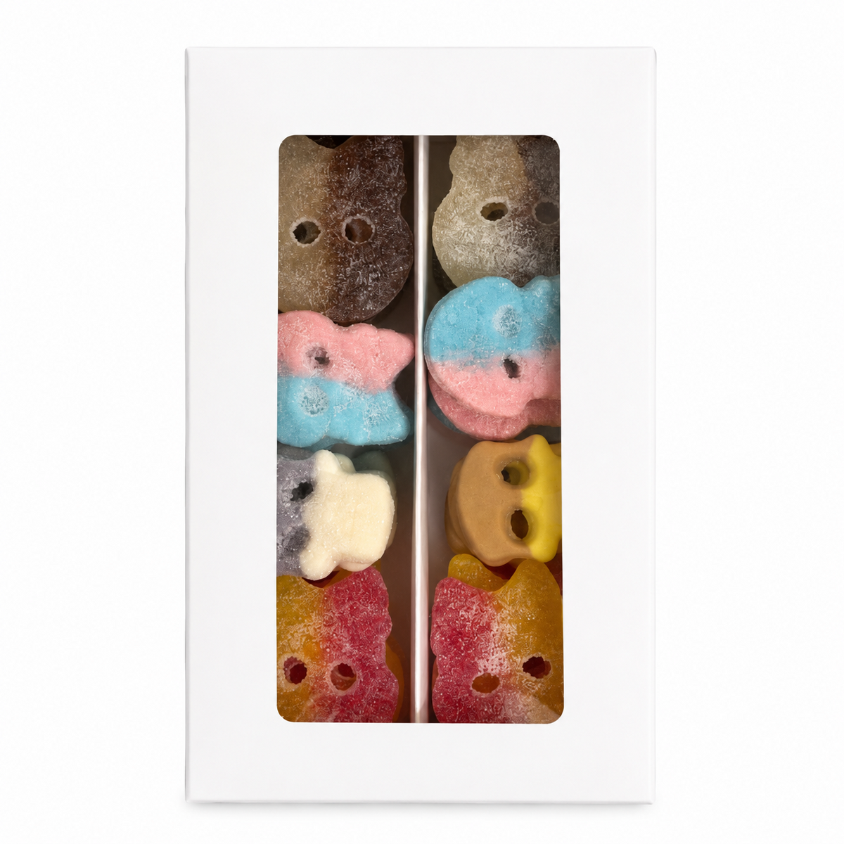 Large 36 Piece Sugar Skull Gift Box with assorted skull candies